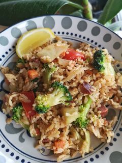 รูปของ ข้าวผัดรถไฟ (มังสวิรัติ)