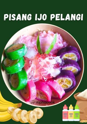 Foto resep Es Pisang Ijo Pelangi