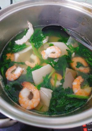 Hình của món Canh cải cúc.