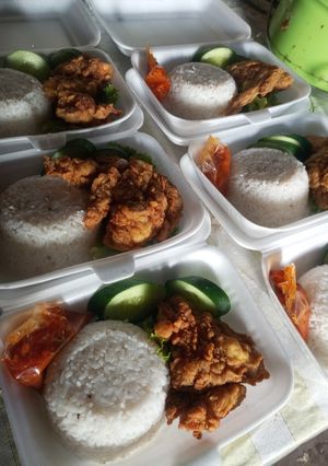 Foto resep Nasi ayam geprek
