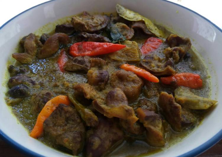 Resep Ati Ampela Masak Santan, Enak Banget