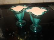 Una foto de licuado de melón sin leche