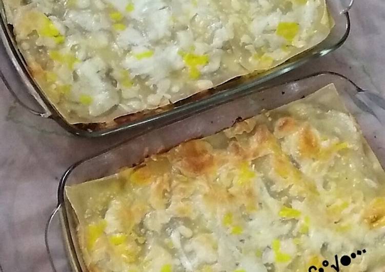 لازانیای گوشت و سویا و ژامبون دستورپخت توسط ٠ Fคㄊ M ٠ کوکپد