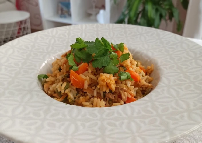 Receta Arroz con atún y verduras