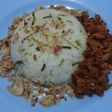 Nasi daun jeruk tongkol suwir