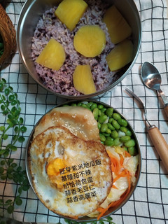 胚芽紫米地瓜飯便當 的食譜成品照片
