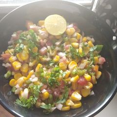 A picture of Spicy corn chaat.