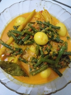 Foto resep Gulai Kacang Panjang Telur Puyuh
