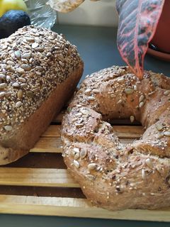 Una foto de Pan de espelta y harina integral