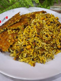 عکسی از دستور پلو شوشتری با گوشت چرخ کرده 😋