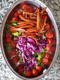 Ensalada colorida con zanahorias 🥕🥕caramelizadas