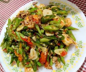 Masakan Unik Oseng buncis udang pedas Paling Enak