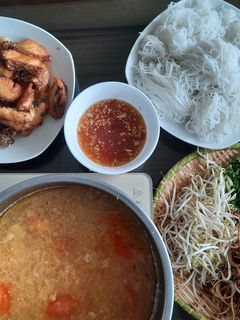 Hình của món Bún cá, bún cá chấm.