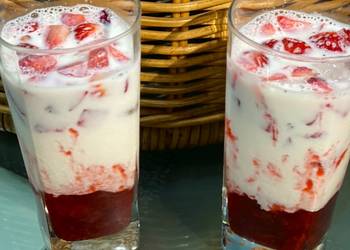 Resep Baru Strawberry Korean milk Latte Enak dan Sehat