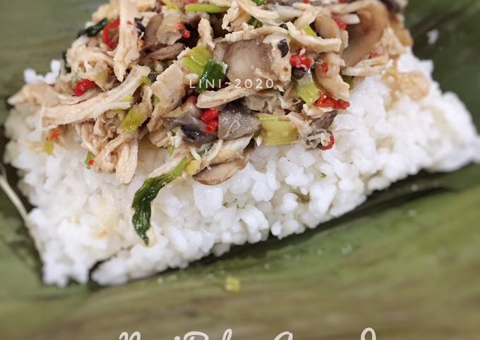 Resep Nasi Bakar Ayam Jamur Kemangi Menu Nasi Simple Oleh Lini Cookpad