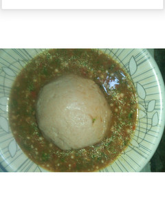 Tuwon alkama da miyar danyen kubewa ainihin hoton girkin