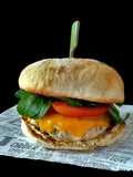 Hamburguesa de pollo especiado {un toque indio}