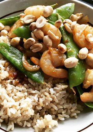 A picture of Quick shrimp stir fry.