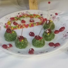 Coconut paan ladoo A picture of Coconut paan ladoo.