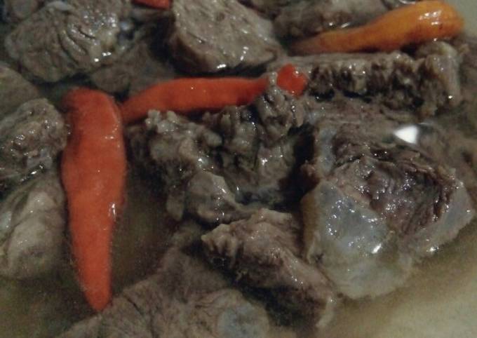 Anti Ribet, Buat Masak Daging Kuah Laos Bawang Putih Yang Mudah