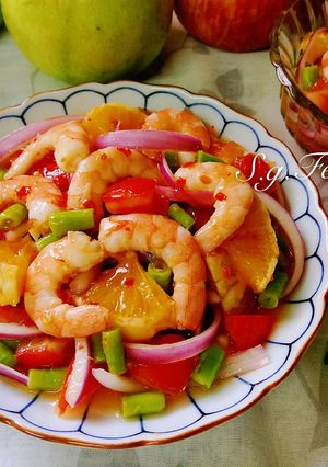 泰式涼拌鮮蝦 的食譜成品照片
