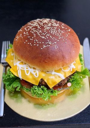 Foto resep Giant Burger (alternatif kue ultah)