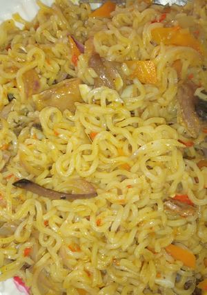 A picture of Isi Ewu noodles😋😋 #Abuja.