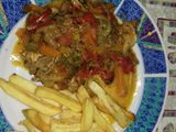 Pollo a la cerveza en el disco