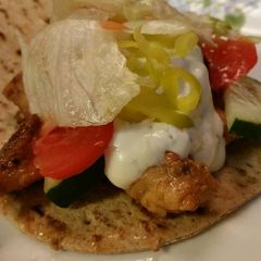 A picture of Chicken Greek Gyros.