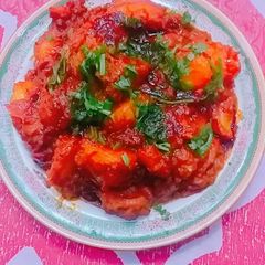 A picture of Bengali aloo dum.