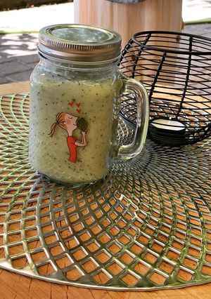 Une photo de Soupe d’été. Concombre -menthe