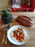 Sauté de veau aux carottes et au romarin