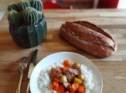 Une photo de veau vin blanc