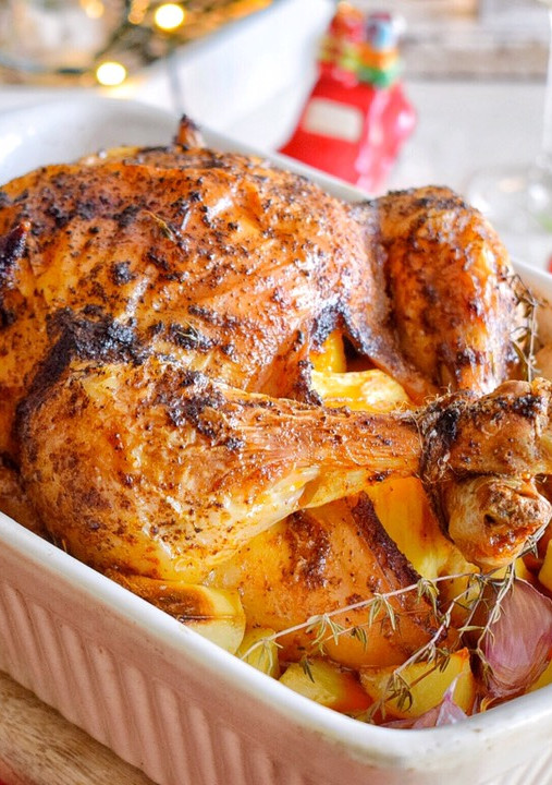 Una foto de Pollo Navideño relleno de Piña 🍍 | DarixLAB