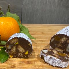 A picture of Chocolate Clementine Salami.