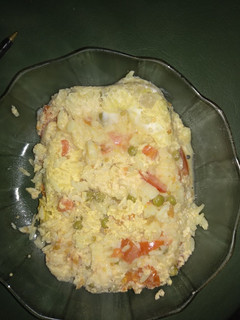 Una foto de Tortilla vegetariana de verduras y arroz 😎😍