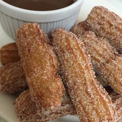 A picture of Churros with Chocolate Dipping Sauce.