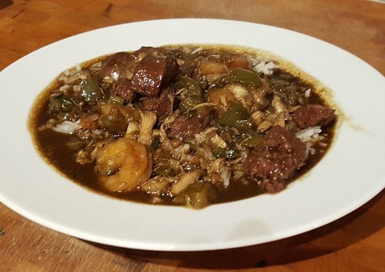 Steps to Prepare Ultimate Sausage and Seafood Gumbo