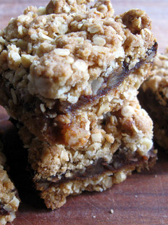 A picture of Dates & Walnuts Crumble Slices.