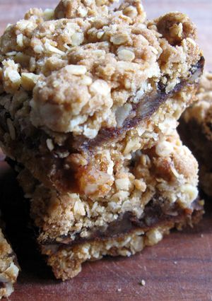 A picture of Dates & Walnuts Crumble Slices.