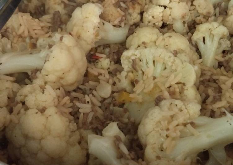 Recipe of Ultimate Dirty rice covered in cauliflower