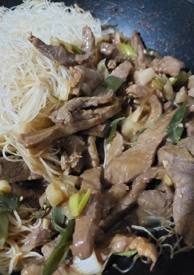 Una foto de Carne Mongoliana the real