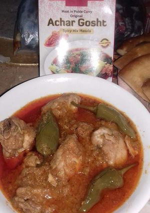 A picture of Chicken Achar Gosht.