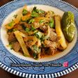 Bistec con papas en su jugo🌺