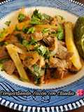 Bistec con papas en su jugo🌺