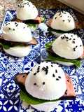 Mini burger di bufala e salmone