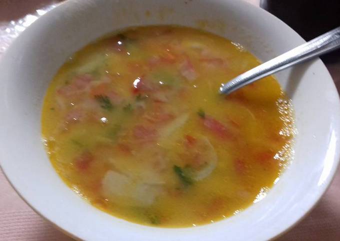 Sopa ranchera de habas secas con chayote para cuaresma Receta de MARTÍN  GERARDO RAMÍREZ CORREA- Cookpad