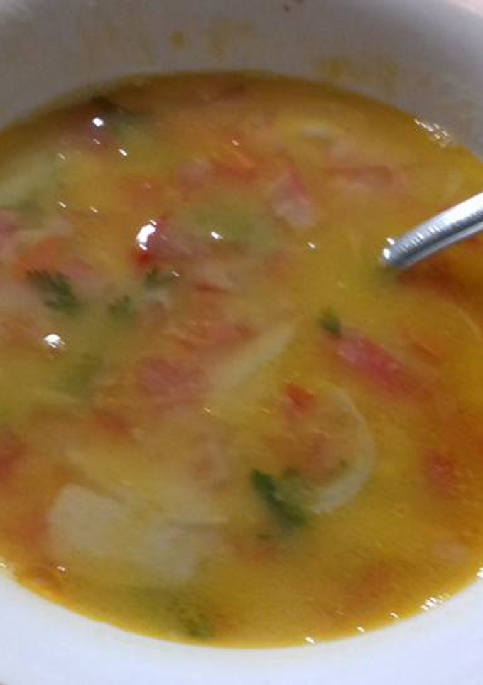 Una foto de Sopa ranchera de habas secas con chayote para cuaresma