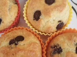Una foto de Muffins de Harina de Coco y Arándanos