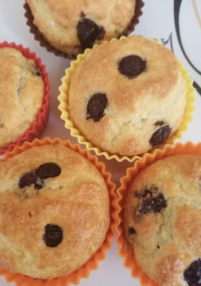 Una foto de Muffins de Harina de Coco y Arándanos